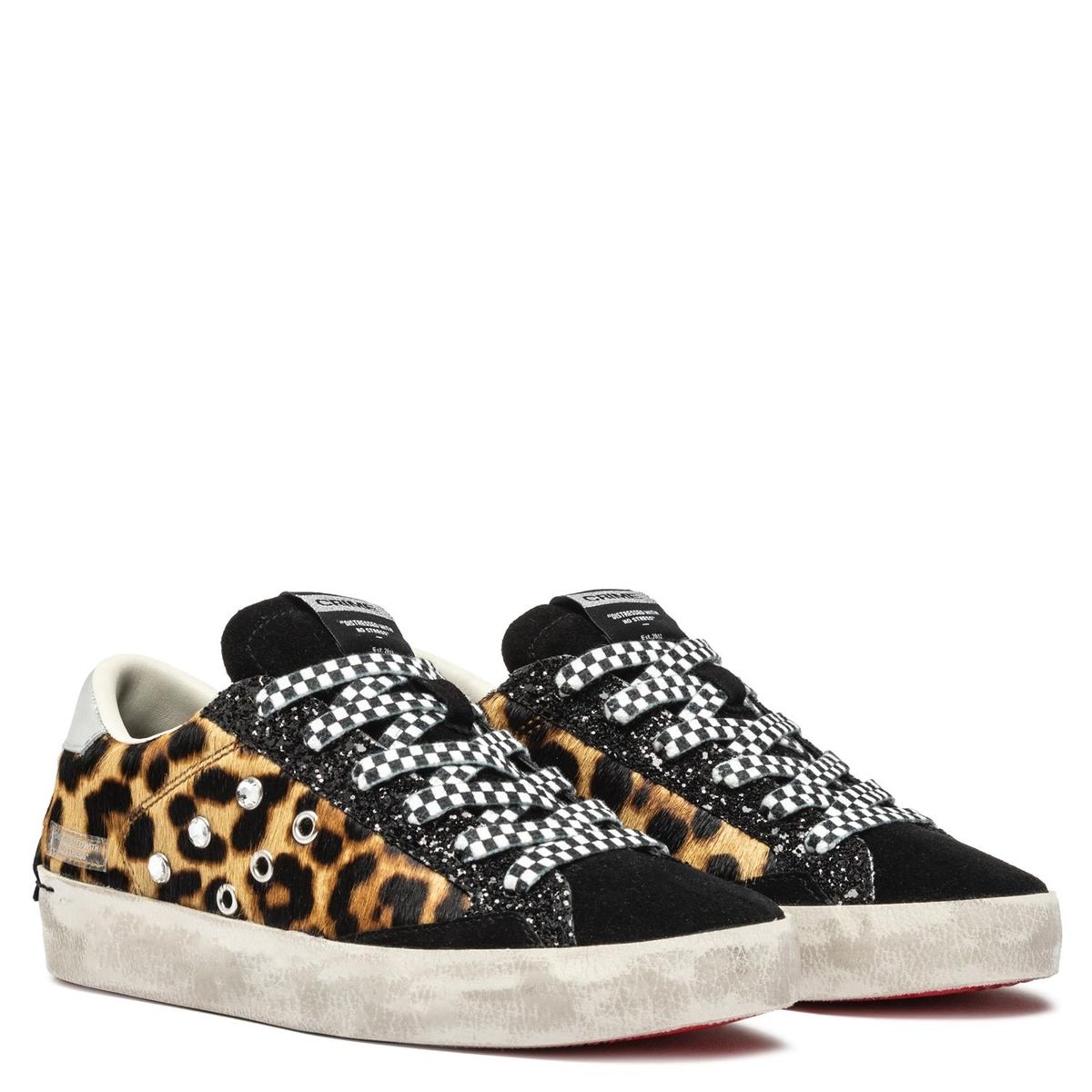 CRIME LONDON - Zapatilla Urbana Mujer Cuero Animal Print Crime London