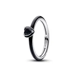 PANDORA - Anillo Corazon Chakra Negro Mujer