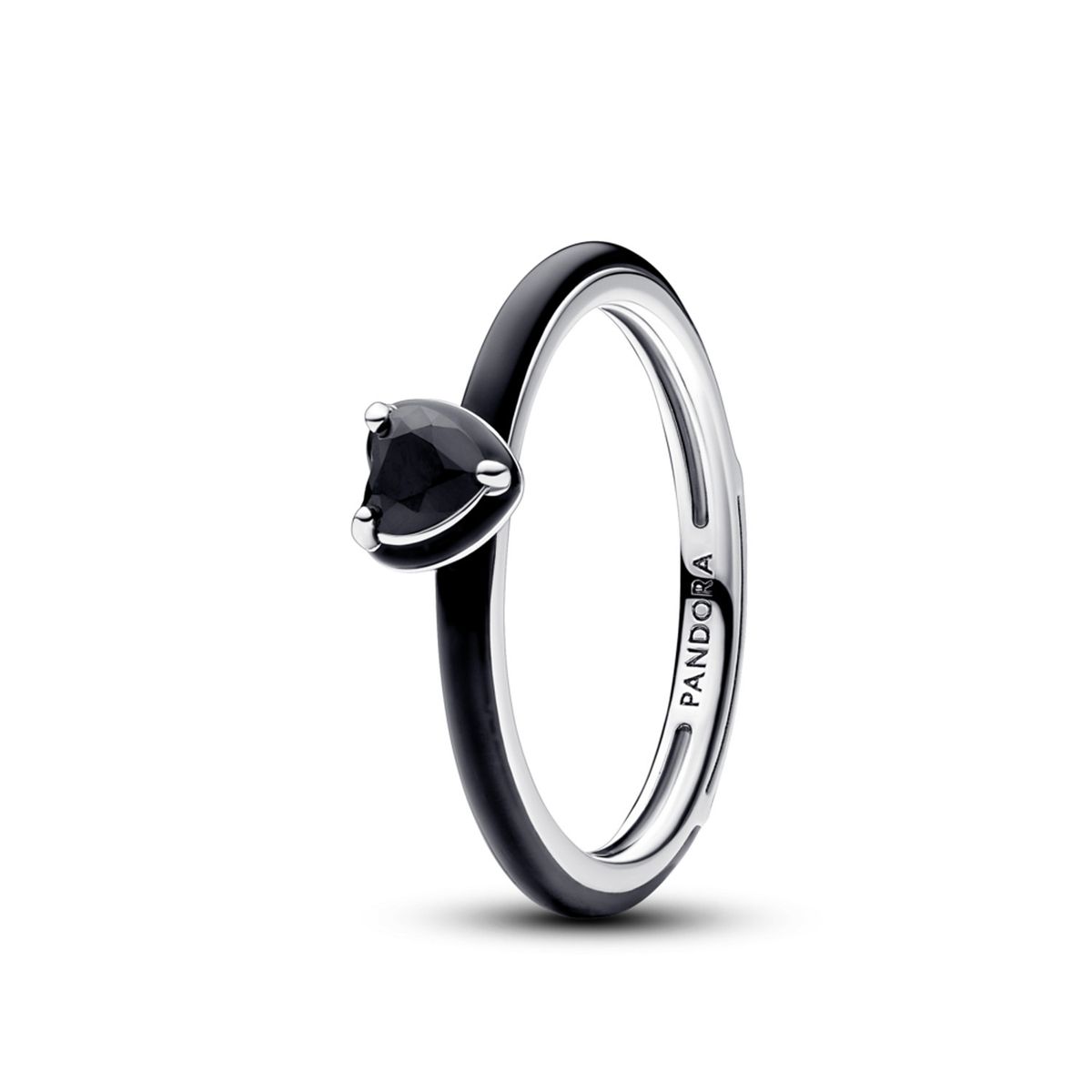 PANDORA - Anillo Corazon Chakra Negro Mujer Pandora