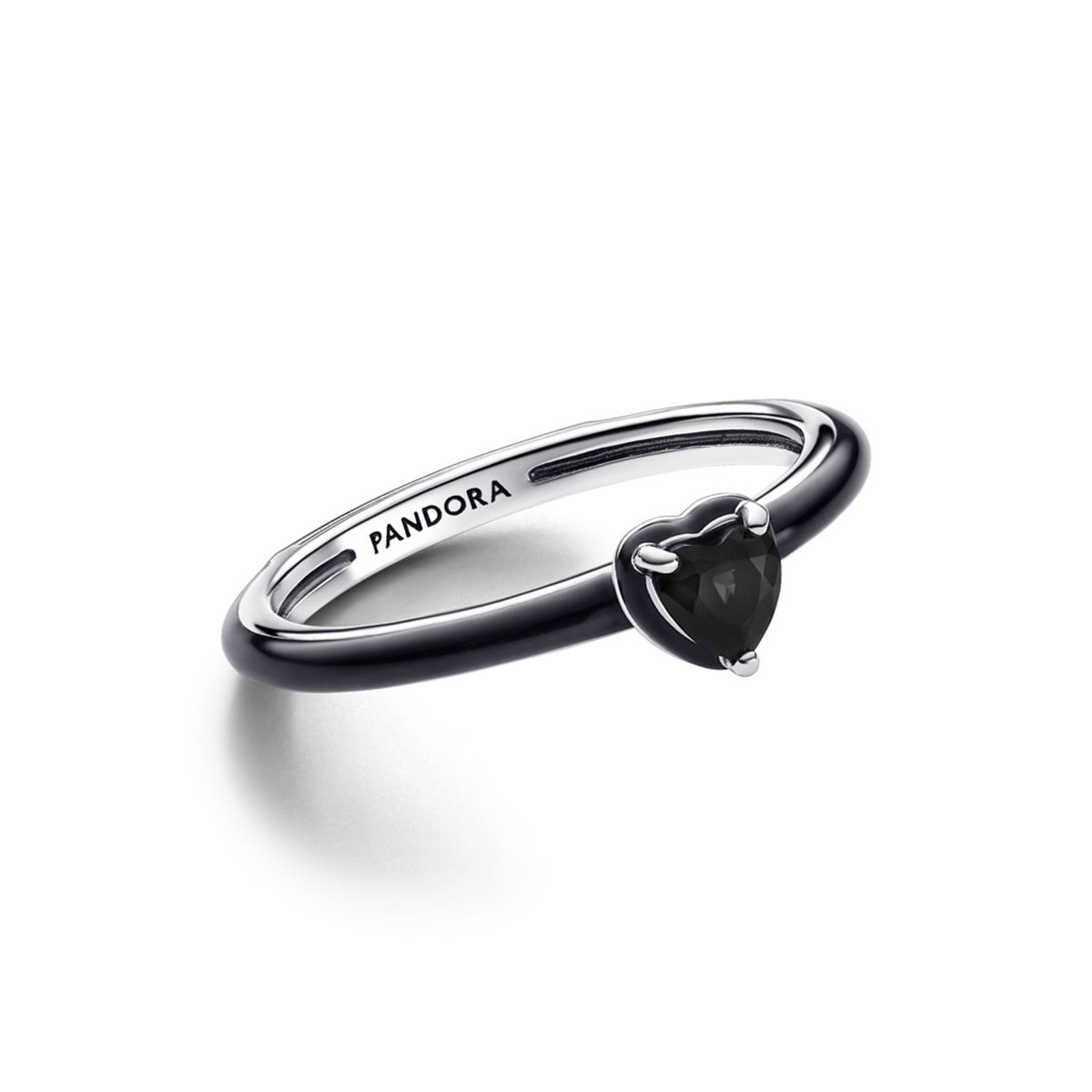 PANDORA - Anillo Corazon Chakra Negro Mujer Pandora