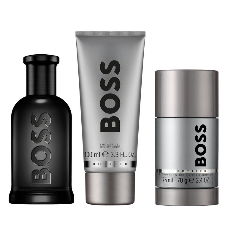 HUGO BOSS Set Perfume Boss Bottled Parfum Para Hombre 100 Ml + Shower Gel 100 Ml + Desodorante 75 Ml