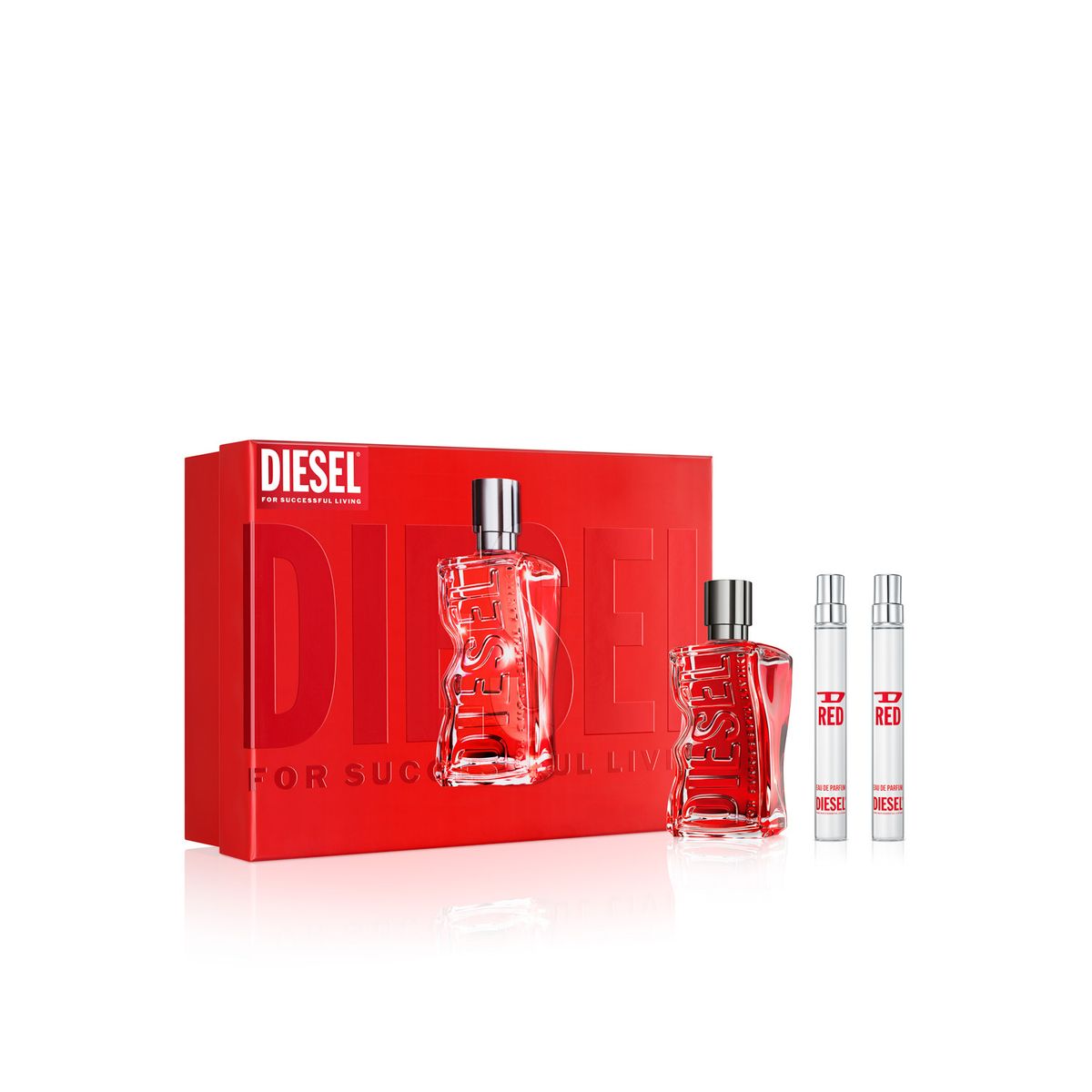 DIESEL - Set Perfume Hombre Diesel Red Eau de Parfum 100 ml + 2 Pen Spray 10 ml
