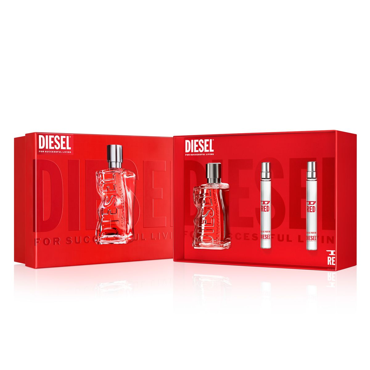DIESEL - Set Perfume Hombre Diesel Red Eau de Parfum 100 ml + 2 Pen Spray 10 ml