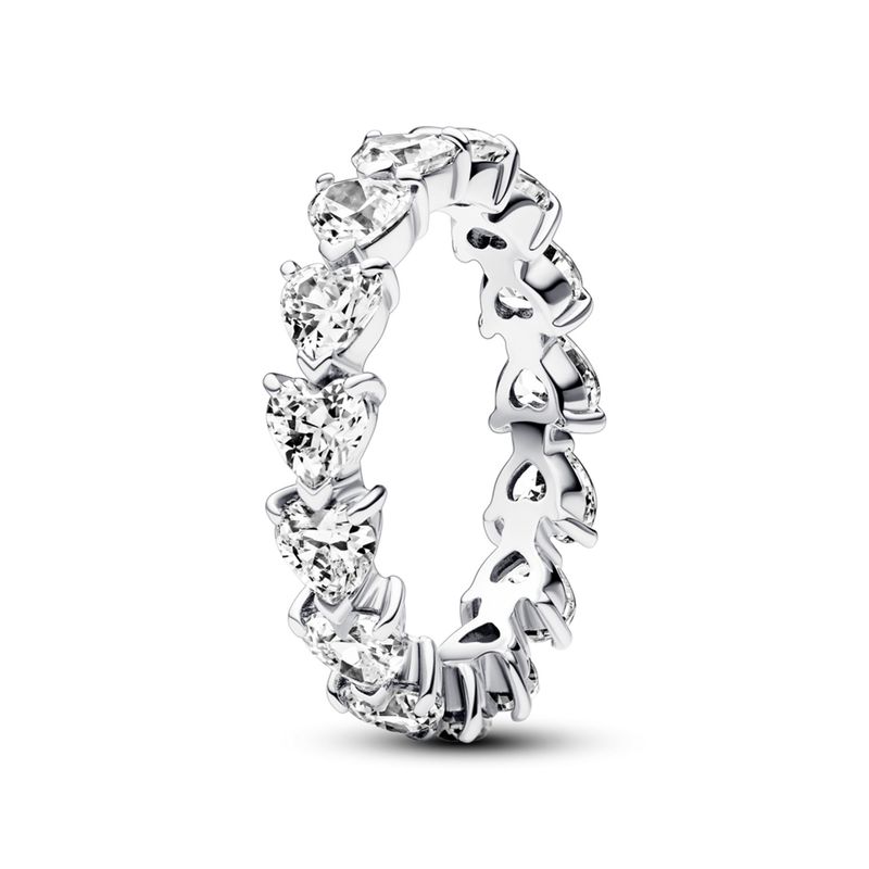 PANDORA - Anillo Eternidad Hilera De Corazones Mujer Pandora