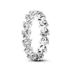PANDORA - Anillo Eternidad Hilera De Corazones Mujer