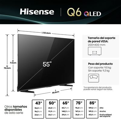 Imagen 2 del producto Smart Tv QLED 55"" 55Q6QV 4K