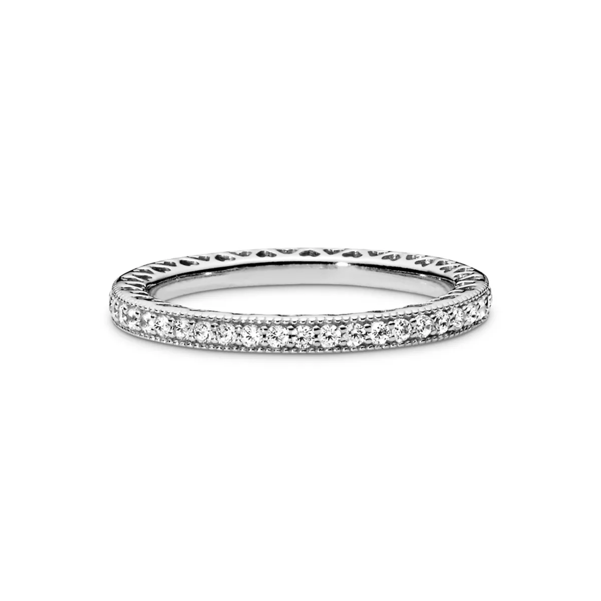 PANDORA - Anillo En Plata Corazones Mujer Pandora