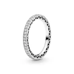 PANDORA - Anillo En Plata Corazones Mujer