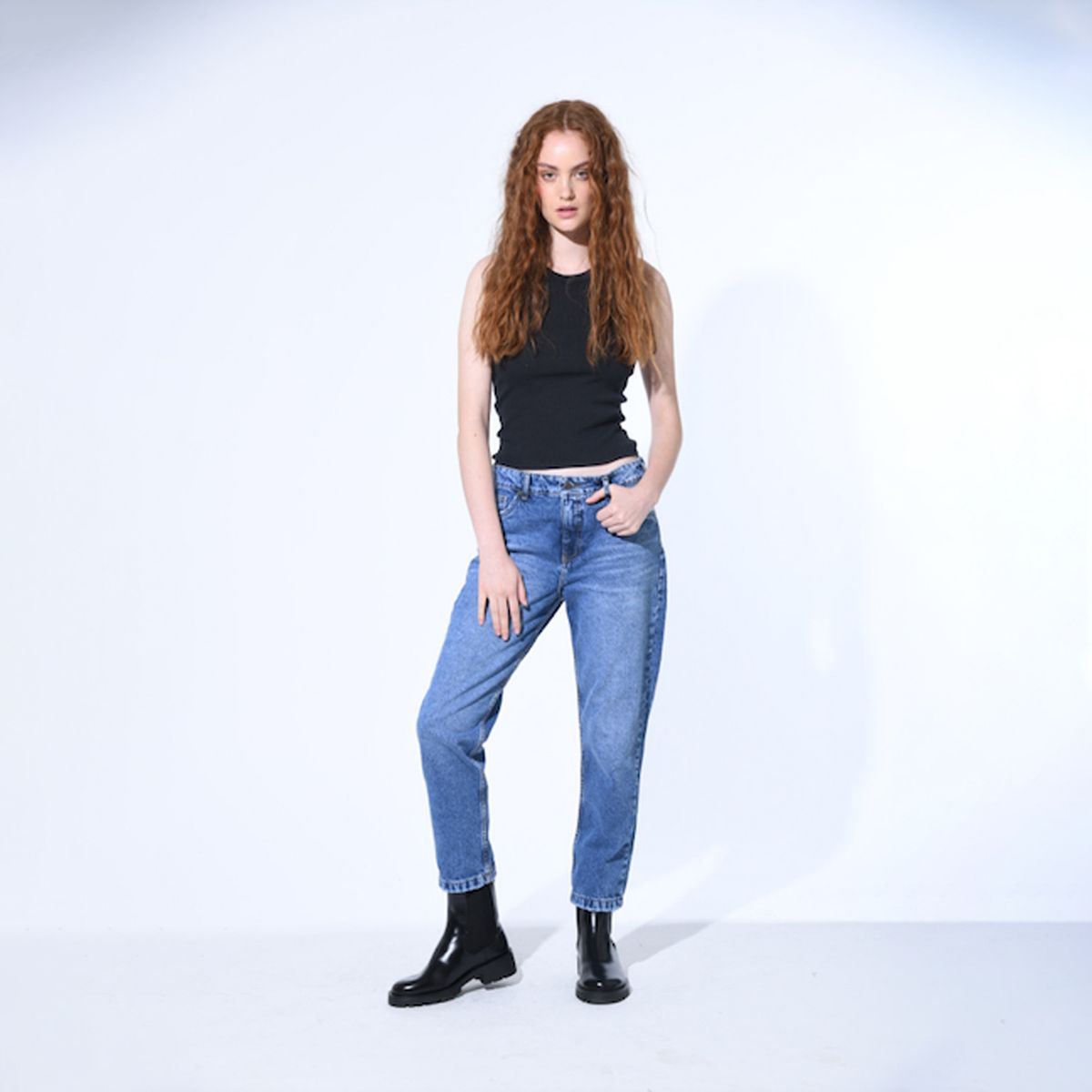 BRICK LONDON - Jeans Mom Tiro Medio Mujer Brick London