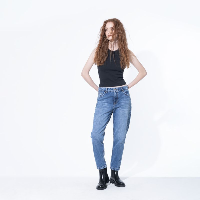 BRICK LONDON - Jeans Mom Tiro Medio Mujer Brick London