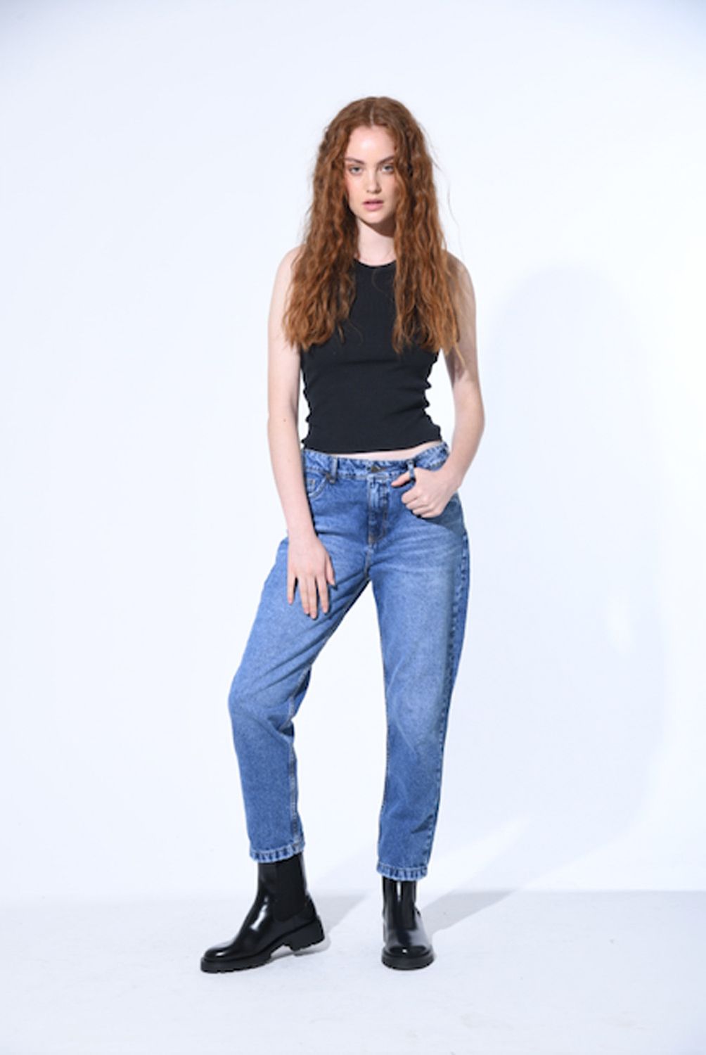 BRICK LONDON - Jeans Mom Tiro Medio Mujer Brick London