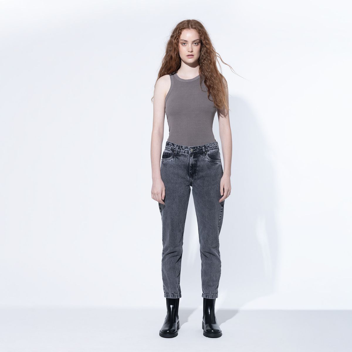 BRICK LONDON - Jeans Mom Tiro Medio Mujer Brick London