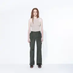 BRICK LONDON - Pantalón Boot Cut Tiro Medio Mujer