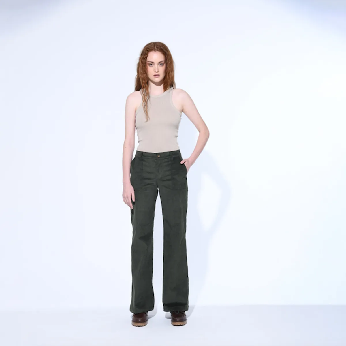 BRICK LONDON - Pantalón Flare Tiro Medio Mujer Brick London