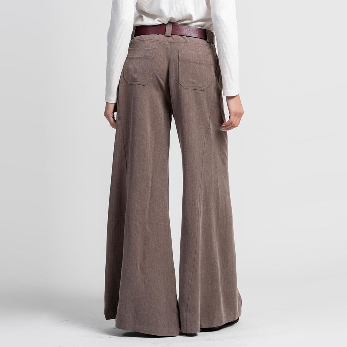 LOLITA POCKET - Pantalón Wide Leg Tiro Medio Mujer Lolita Pocket