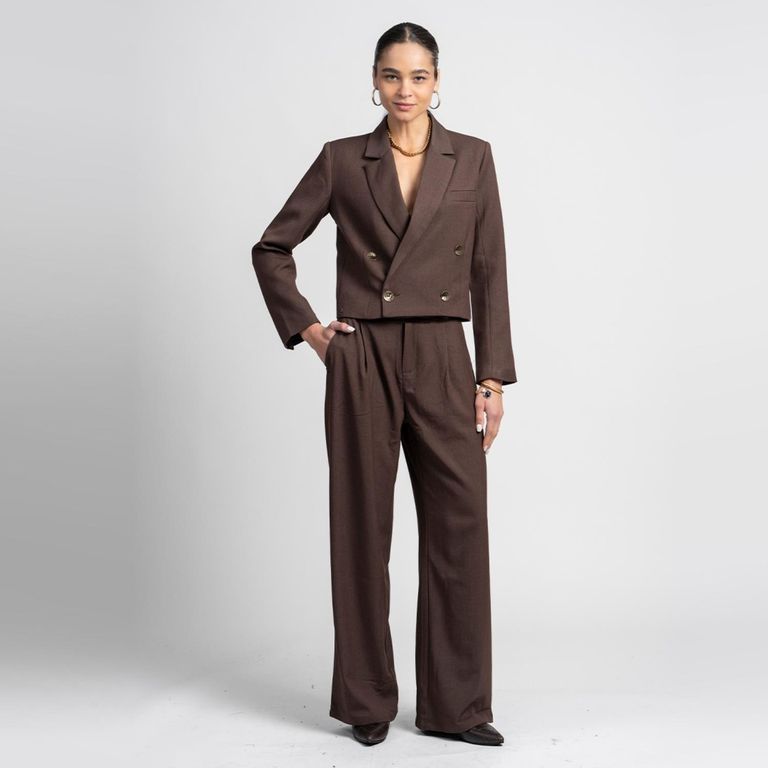 Blazer Lena Cafe Mujer