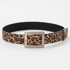 LOLITA LPK - Cinturón Cuero Cuadrada Animal Print Mujer