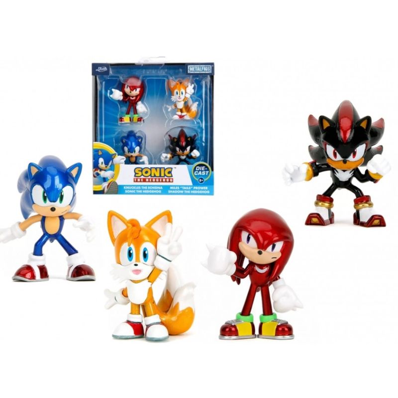 JADA TOYS - 4 Figuras Metálicas De Personajes Sonic De 9 Cm Jada Toys
