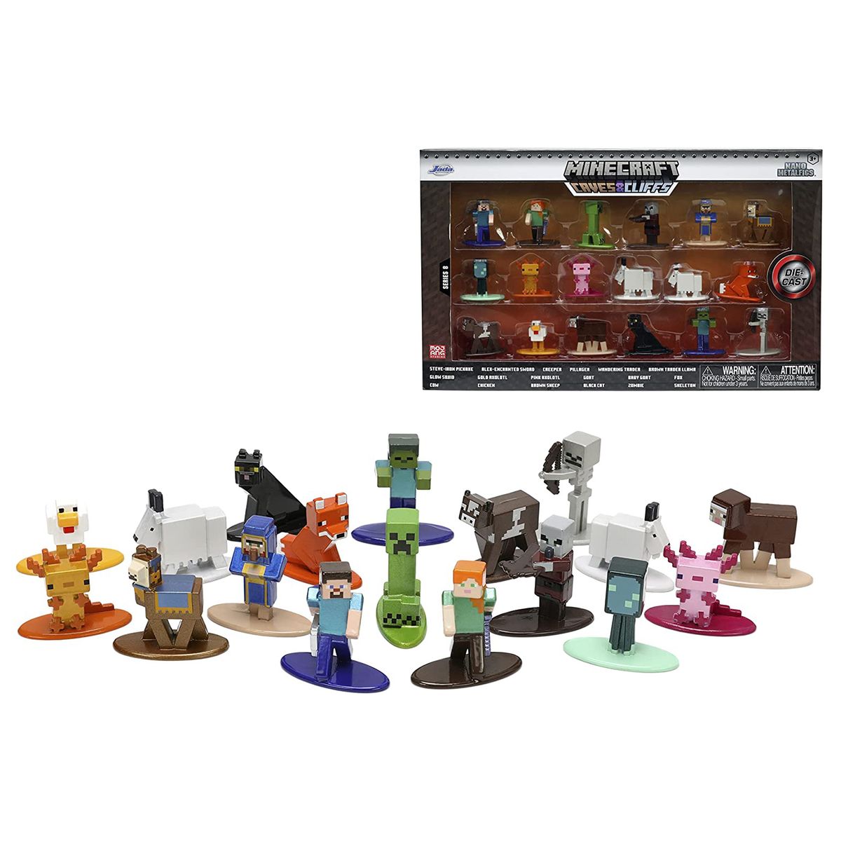 MINECRAFT - Minecraft Dungeons Caves & Cliffs – Pack 18 Mini Figuras