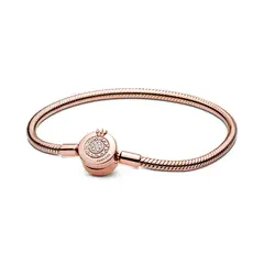 PANDORA - Brazalete Diseño Cadena De Serpiente O Coronada Brillante De Moments Mujer