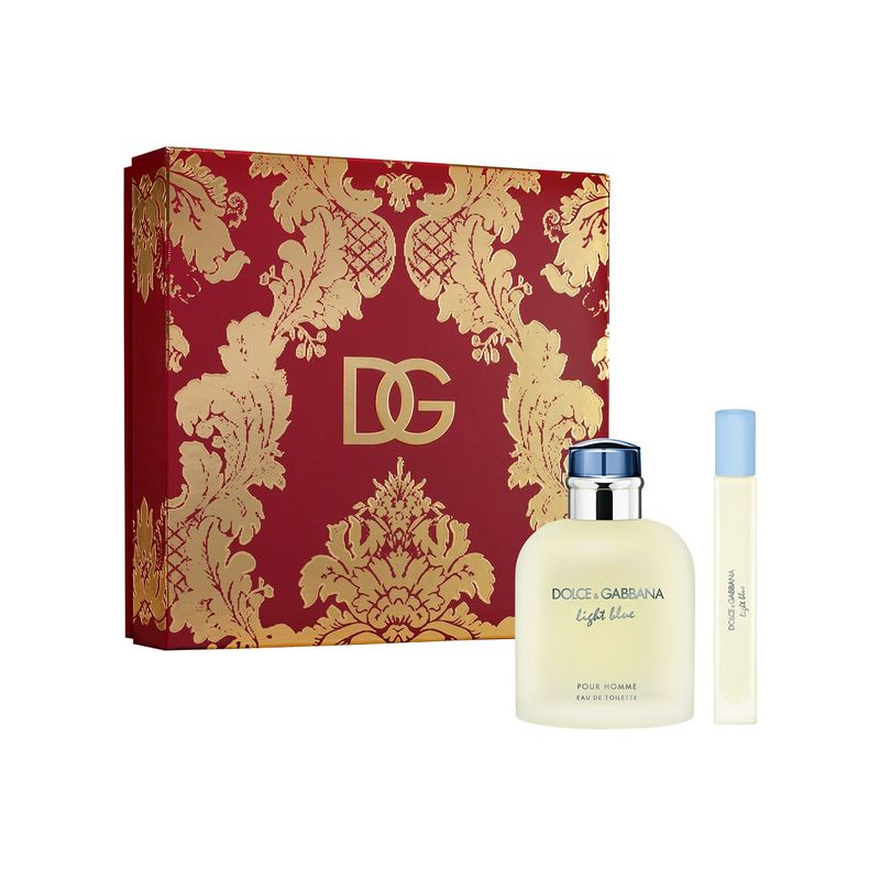 DOLCE&GABBANA - Set Perfume Hombre Light Blue Eau De Toilette 100 Ml + Shower Gel + After Shave Balm Dolce&Gabbana