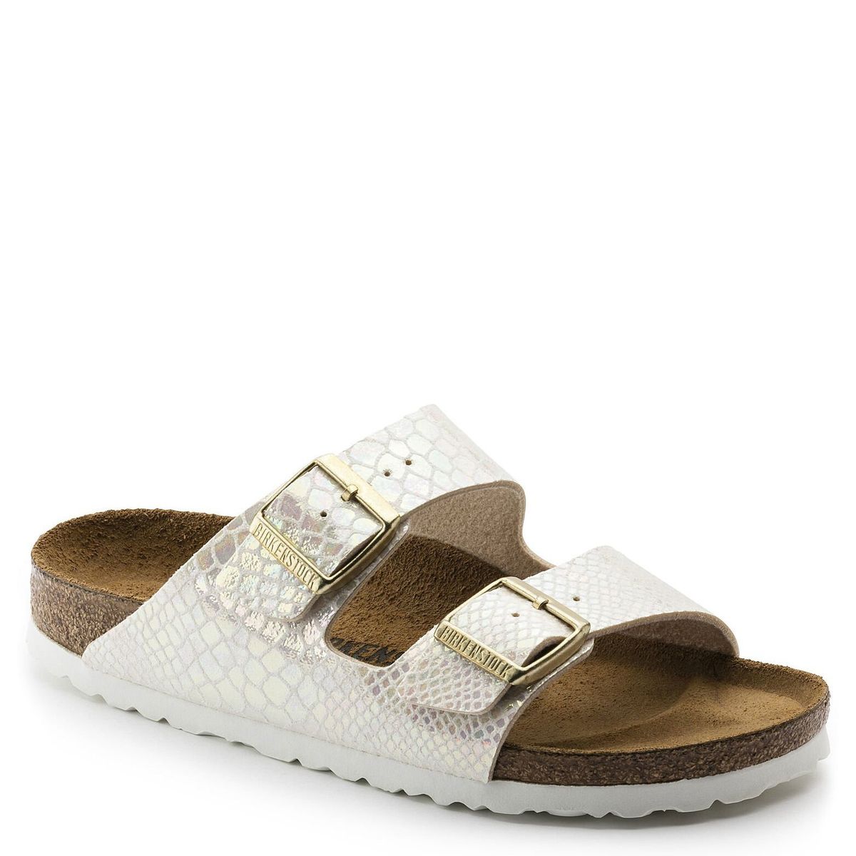 BIRKENSTOCK - Sandalia Mujer Arizona Shiny Snake Cream