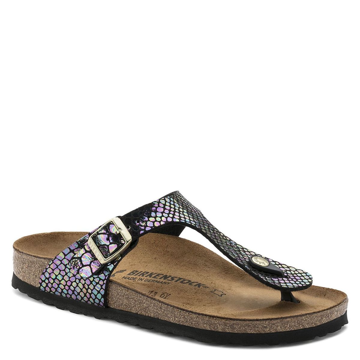 BIRKENSTOCK - Sandalia Mujer Gizeh Shiny Snake Black Multi