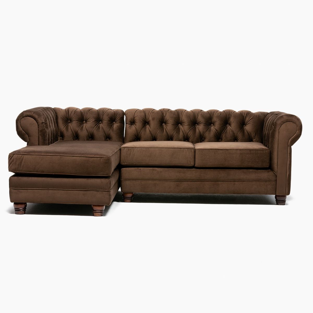 BARRA DESIGN - Sofá Seccional Izquierdo Velvet Capitone Barra Design