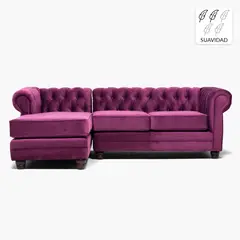 BARRA DESIGN - Sofá Seccional Izquierdo Velvet Capitone