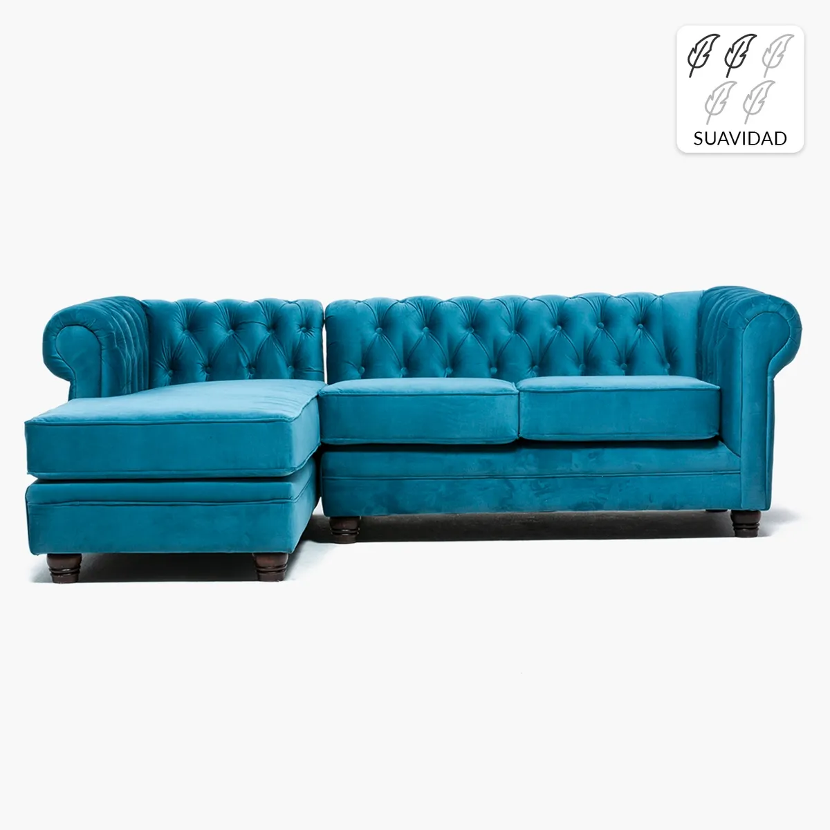 BARRA DESIGN - Sofá Seccional Izquierdo Velvet Capitone Barra Design