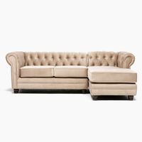 Sofá Seccional Derecho Velvet Capitone