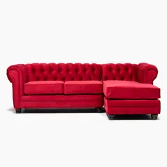 BARRA DESIGN - Sofá Seccional Derecho Velvet Capitone