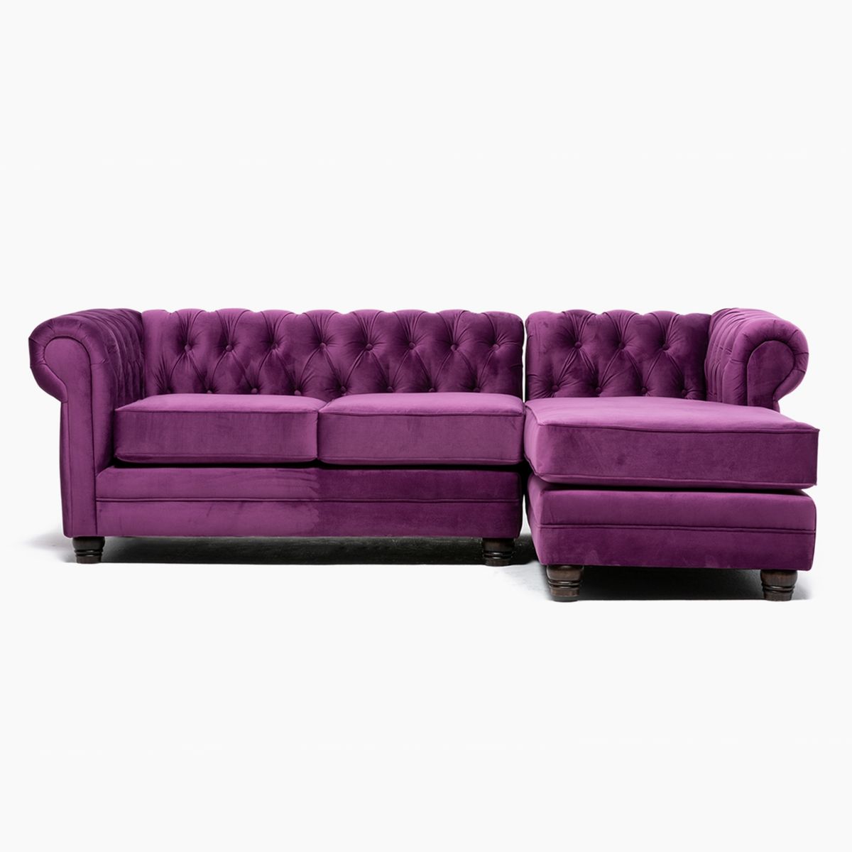 BARRA DESIGN - Sofá Seccional Derecho Velvet Capitone Barra Design