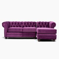 Sofá Seccional Derecho Velvet Capitone