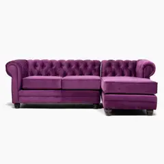BARRA DESIGN - Sofá Seccional Derecho Velvet Capitone