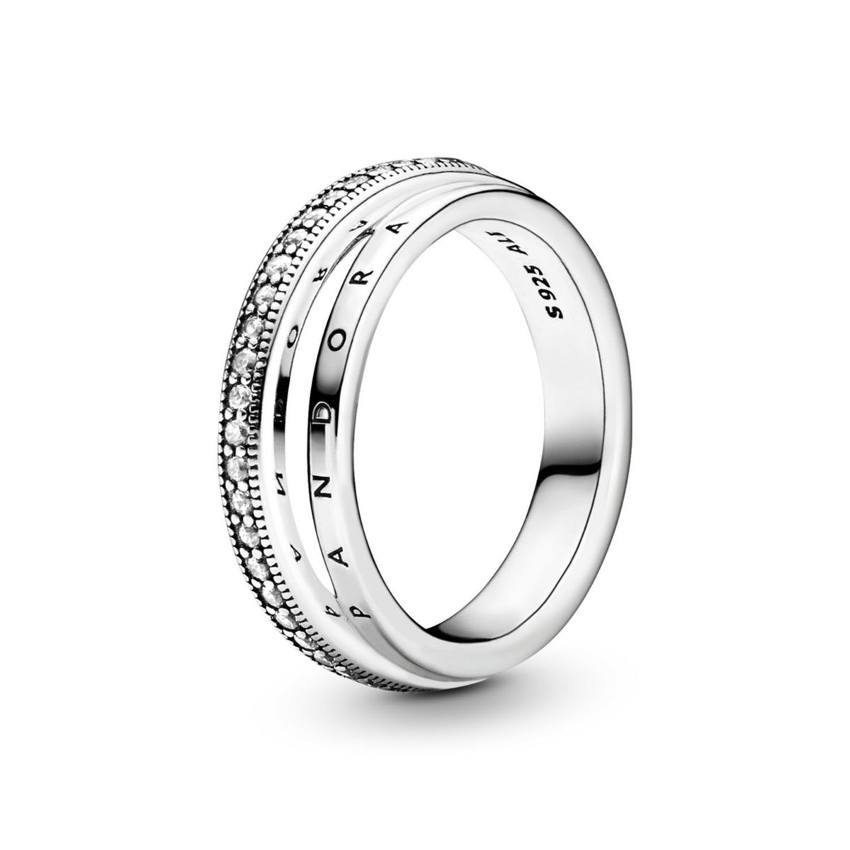 PANDORA - Anillo Triple Alianza En Pavé Mujer Pandora