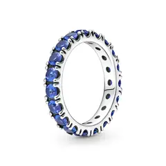 PANDORA - Anillo Eternity Brillante Azul Mujer