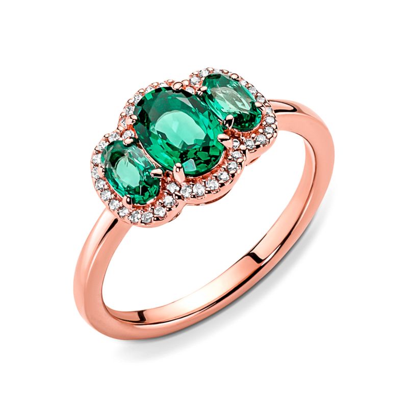 PANDORA - Anillo Vintage Tres Piedras Mujer Pandora