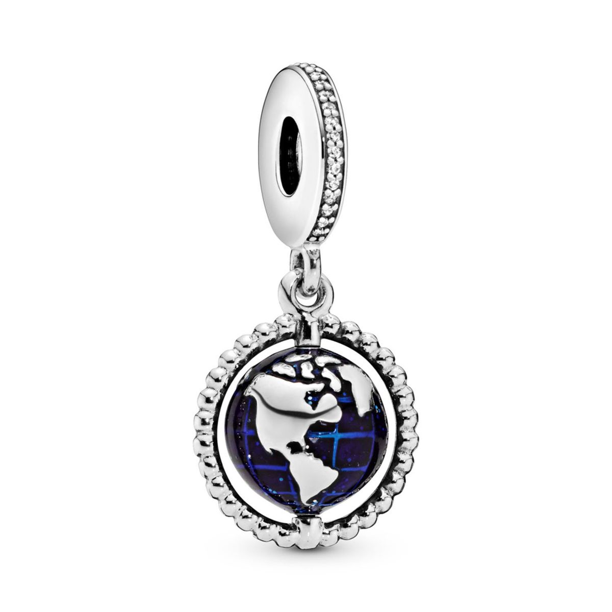 PANDORA - Charm Colgante En Plata De Ley Globo Giratorio Pandora Mujer Pandora