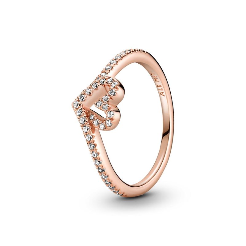 PANDORA - Anillo En Corazón Espumoso Brillante Mujer Pandora