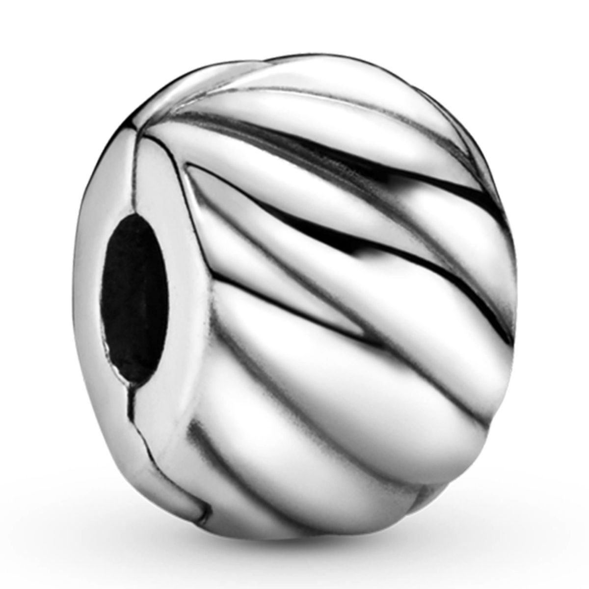 PANDORA - Charm De Clip Plumas Pulidas Pandora Mujer Pandora