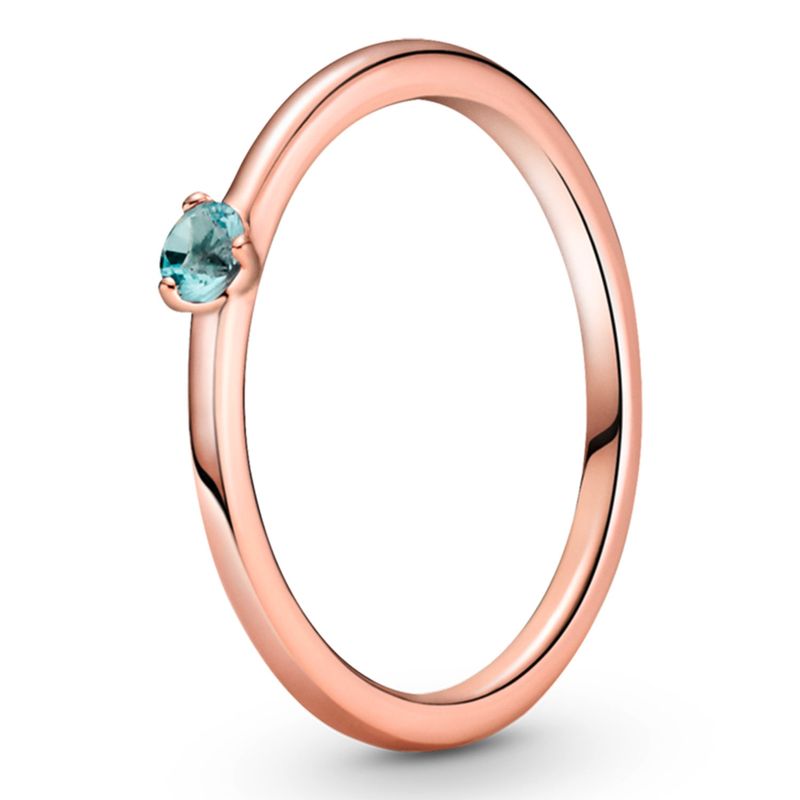 PANDORA - Anillo Solitario Azul Claro Mujer Pandora