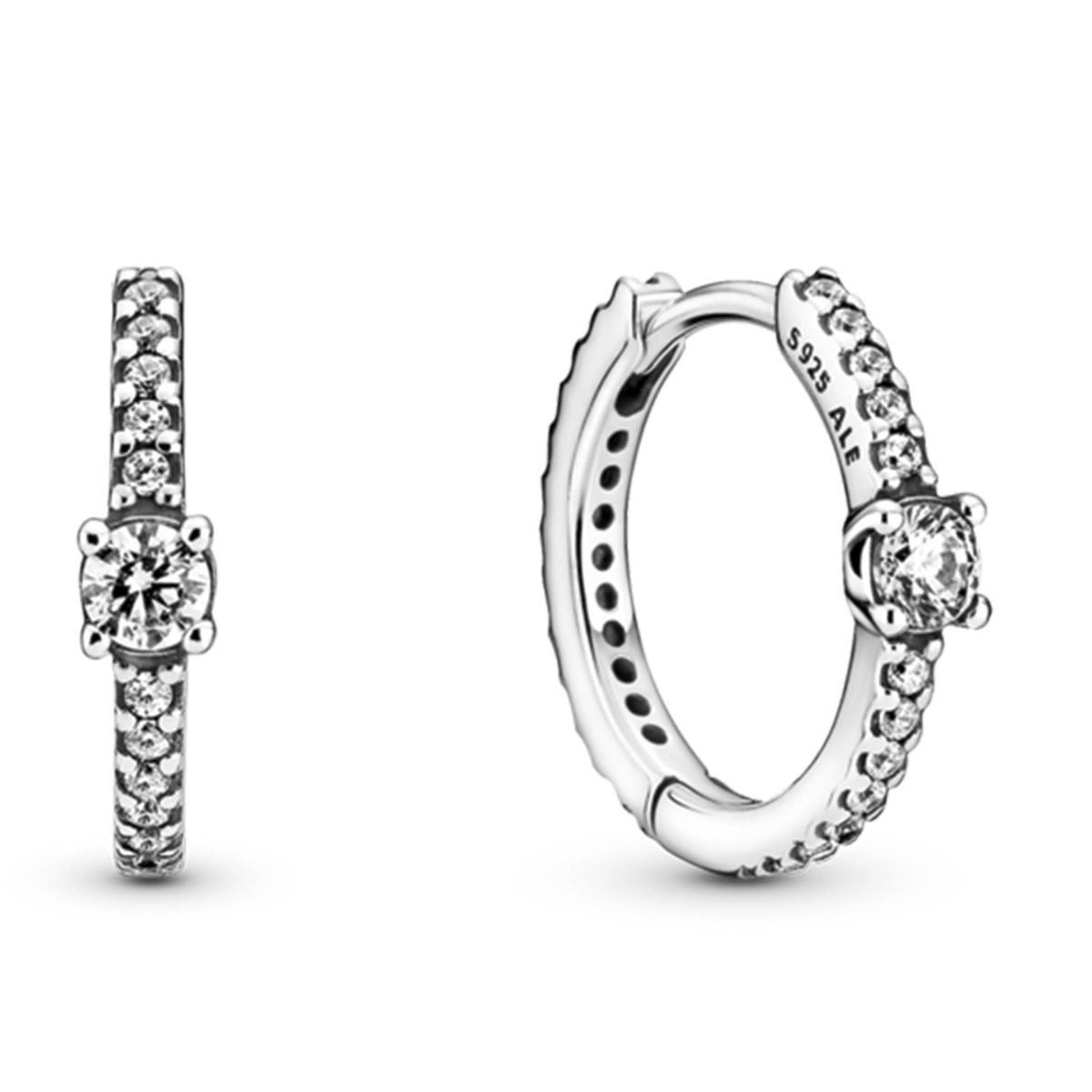 PANDORA - Aretes De Aro Brillantes Mujer Pandora