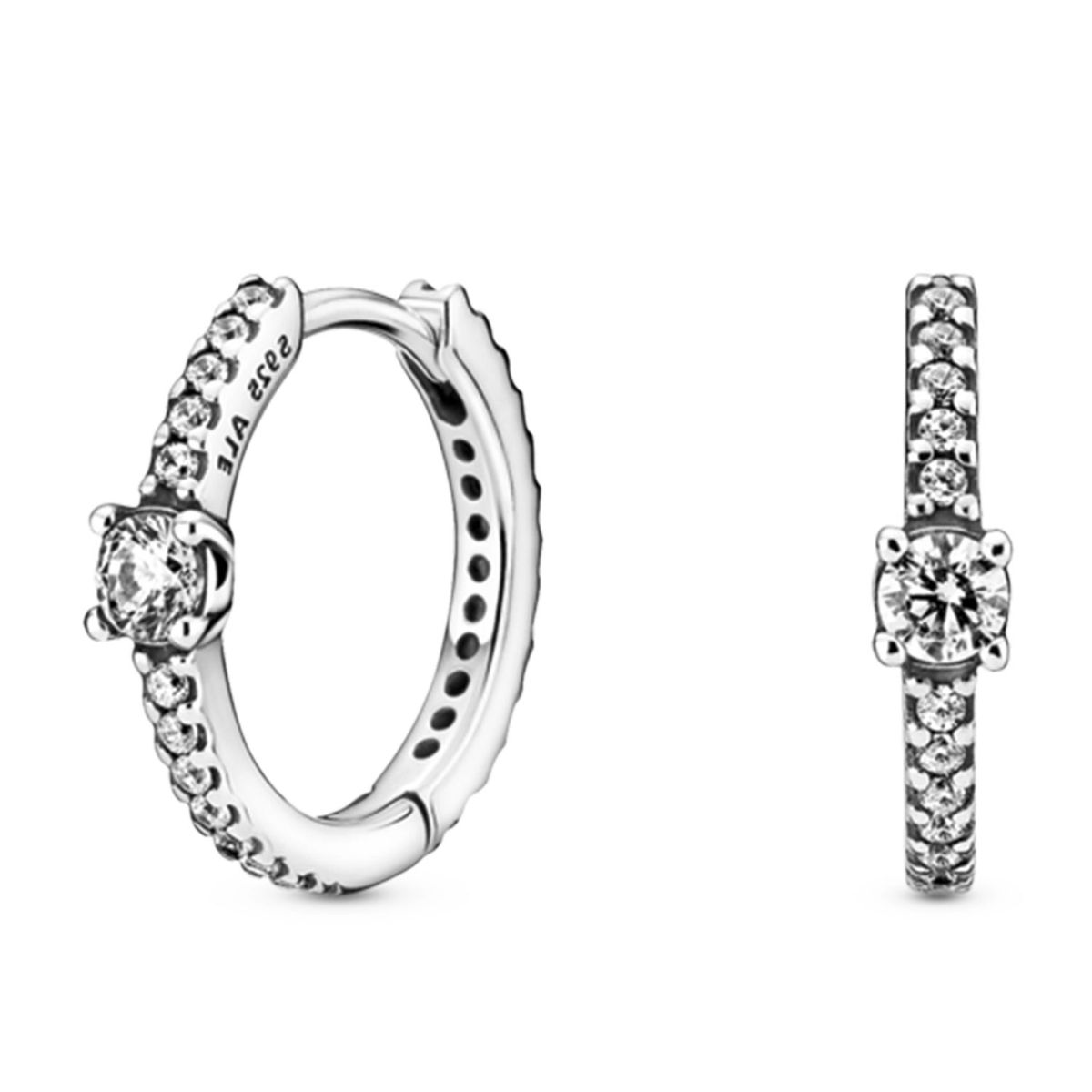 PANDORA - Aretes De Aro Brillantes Mujer Pandora