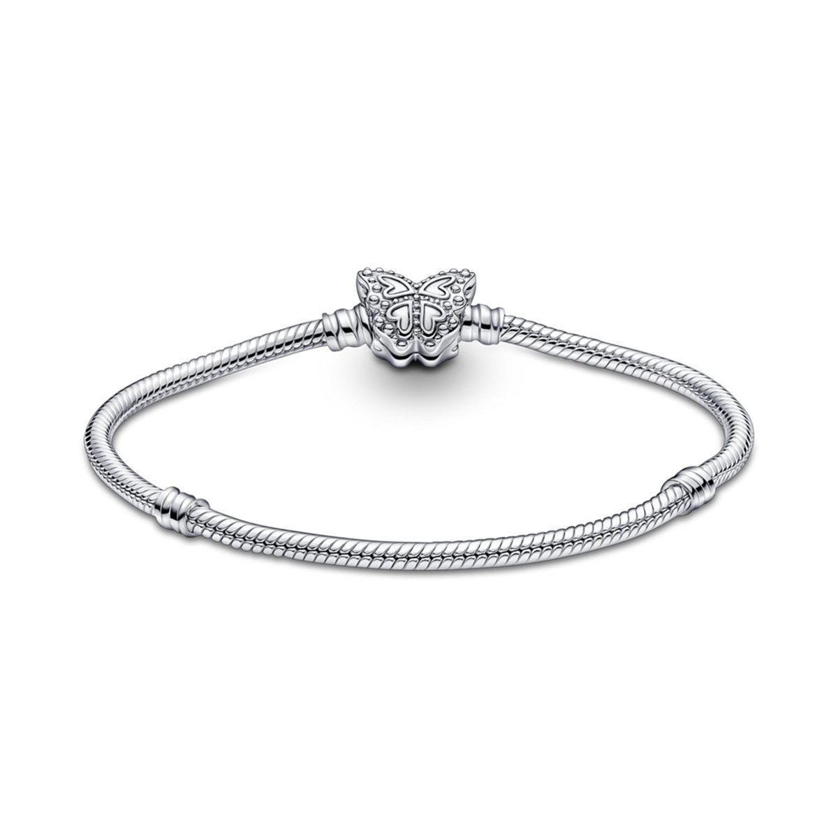 PANDORA - Brazalete Pandora Moments Cadena De Serpiente Cierre Mariposa Mujer Pandora