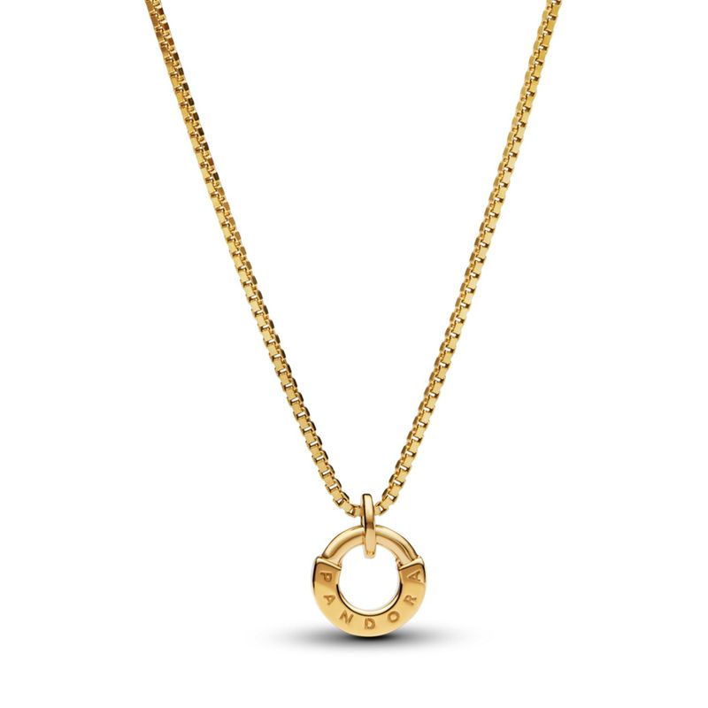 PANDORA - Collar Y Colgante Signature I-D De Plata Mujer Pandora