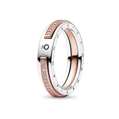 PANDORA - Anillo Logo Y Pavé Signature Mujer