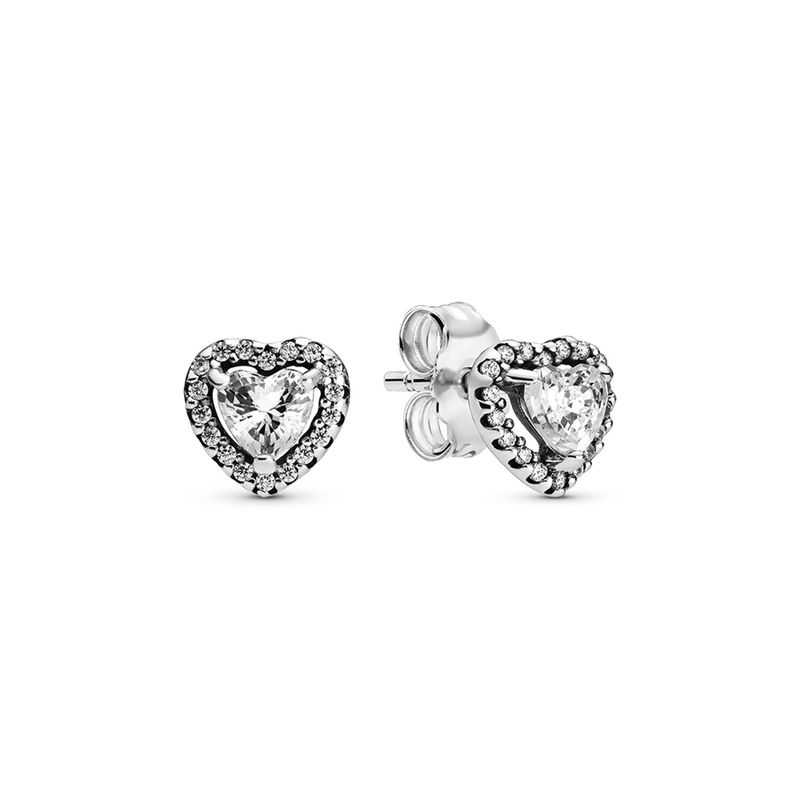 PANDORA - Aros Corazones En Relieve Mujer Pandora