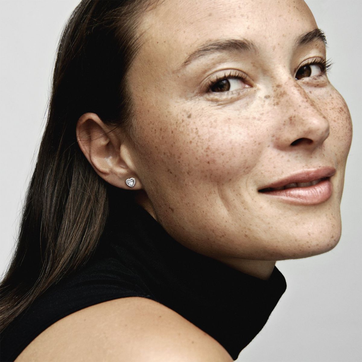 PANDORA - Aros Corazones En Relieve Mujer Pandora