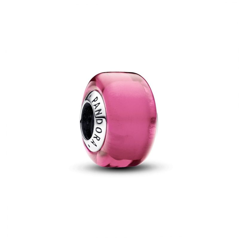 PANDORA - Charm Mini Cristal De Murano Rosa De Plata Mujer Pandora